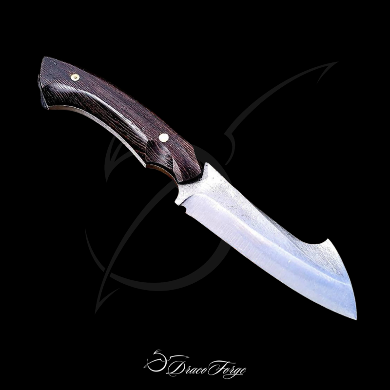 Couteau fixe artisanal Voyageur wengé Dracoforge