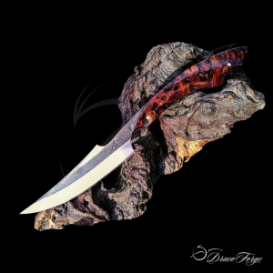 L'Ame de L'eau 8 couteau de table artisanal design loupe de peuplier Dracoforge